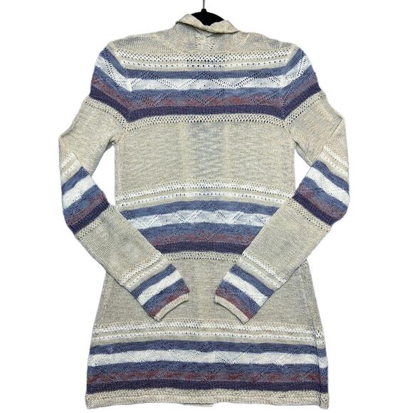 NWT Lety & Me Striped Corinne Crochet Knit Cardigan - Picture 5 of 9